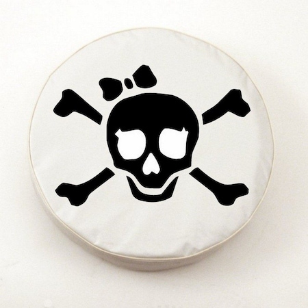 30-3/4 X 10 Pirate Girl (Black On White) Tire Cover